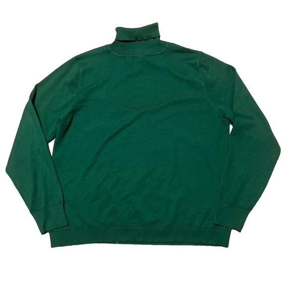 Eloquii green long sleeve turtle neck sweater with front cut out detail - Picture 3 of 9